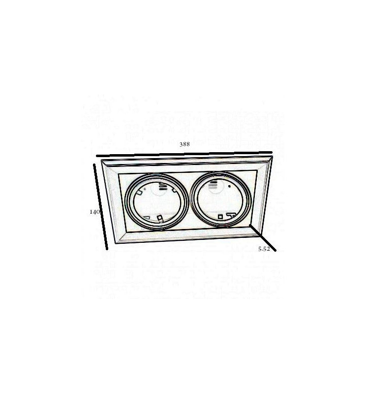 Housing for AR111 LED Bulbs Adjustable Double Recessed Black - Lighting Accessories - Accessories