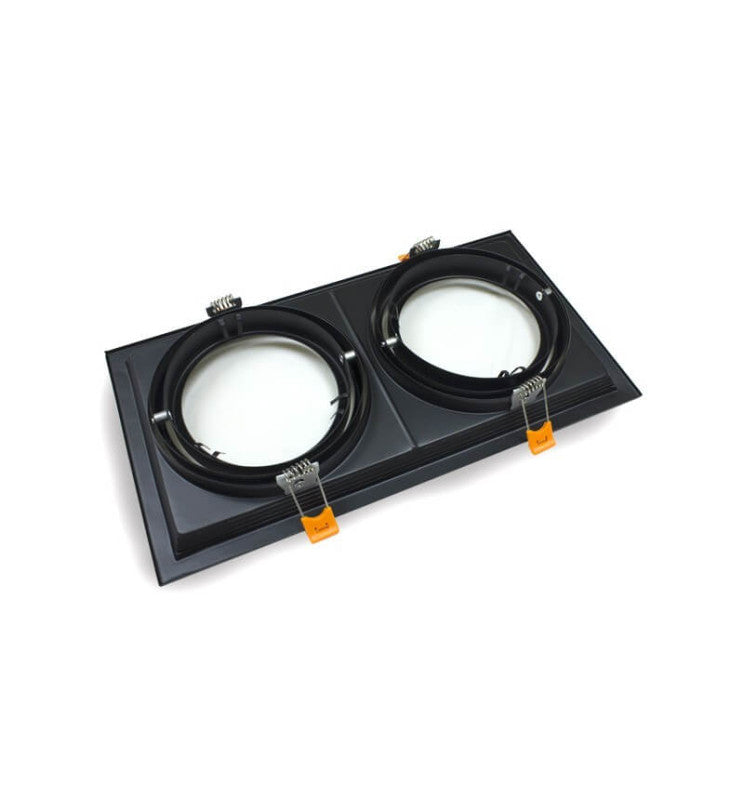 Housing for AR111 LED Bulbs Adjustable Double Recessed Black - Lighting Accessories - Accessories