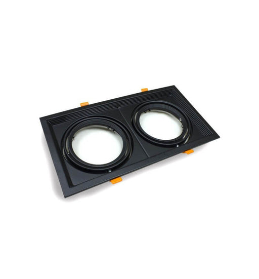 Housing for AR111 LED Bulbs Adjustable Double Recessed Black - Lighting Accessories - Accessories