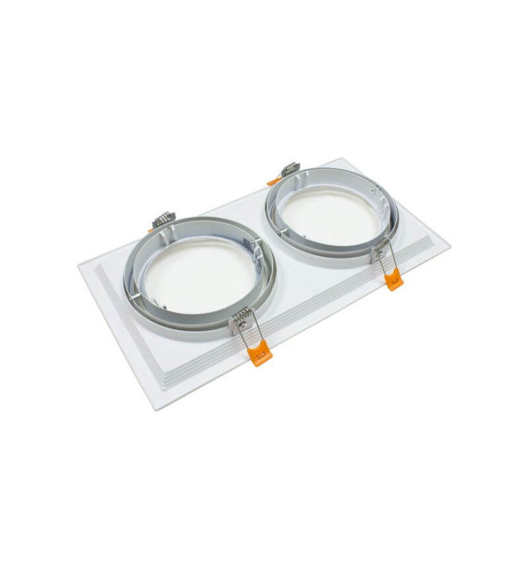 Housing for AR111 LED Bulbs Adjustable Double Recessed White - Lighting Accessories - Accessories