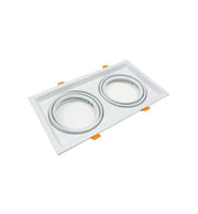 Housing for AR111 LED Bulbs Adjustable Double Recessed White - Lighting Accessories - Accessories