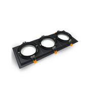 Housing for AR111 LED Bulbs Adjustable Triple Recessed Black - Lighting Accessories - Accessories
