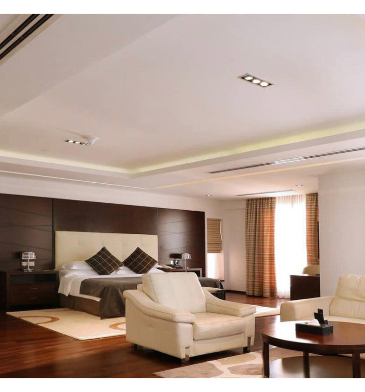 Housing for AR111 LED Bulbs Adjustable Triple Recessed Black - Lighting Accessories - Accessories
