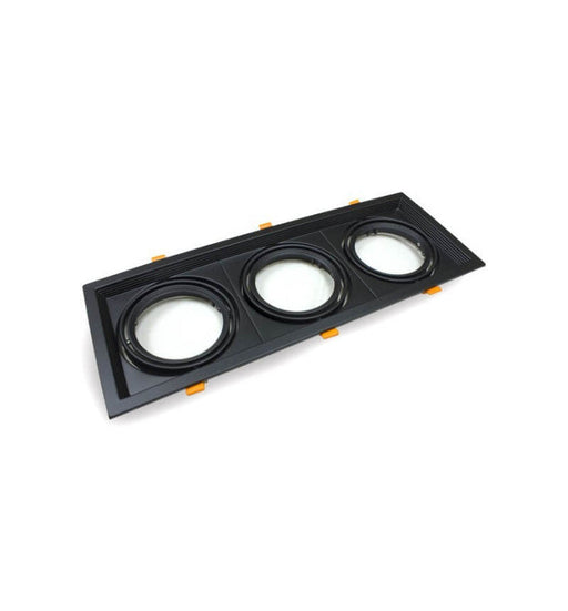 Housing for AR111 LED Bulbs Adjustable Triple Recessed Black - Lighting Accessories - Accessories