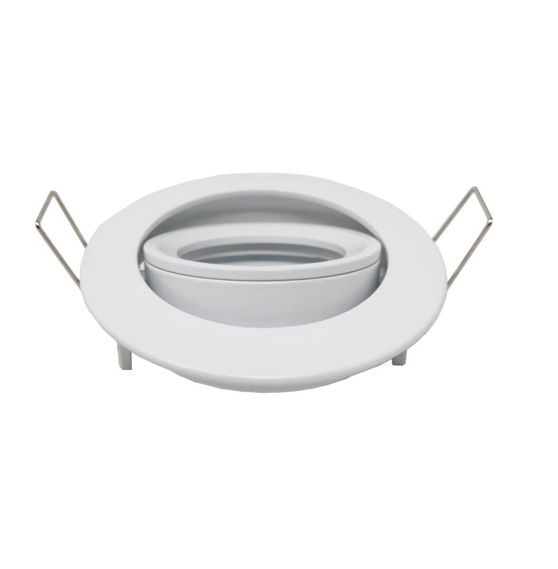 Adjustable Recessed GU10 MR16 Lamp Holder in White - LED Accessories