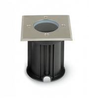 Outdoor Recessed Ground Light Housing for GU10 LED Bulbs - Landscape Pathway Lighting - Floodlights
