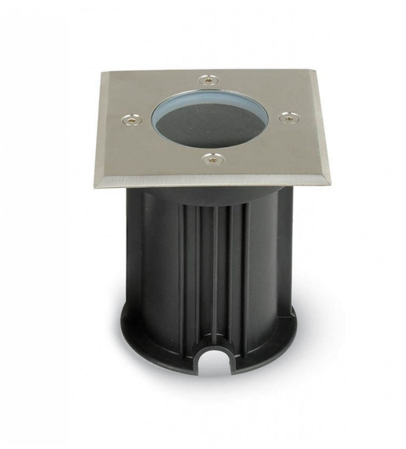 Outdoor Recessed Ground Light Housing for GU10 LED Bulbs - Landscape Pathway Lighting - Floodlights