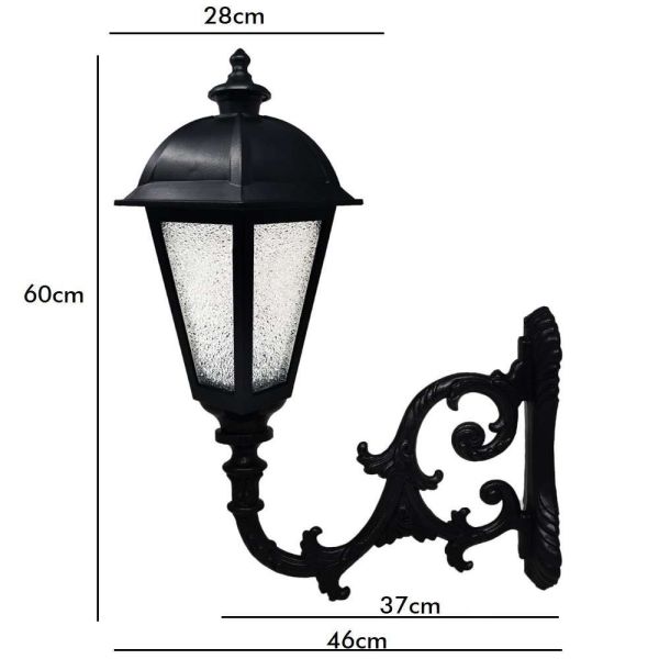 Outdoor KING LED Wall Light in Lantern Shape with Arm - LED Wall lighting