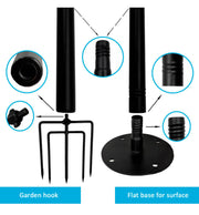 Set Of 2 Metal Supports For Outdoor Lighting 2.4 Meters - STANDARD 20-30 working days - LED Accessories