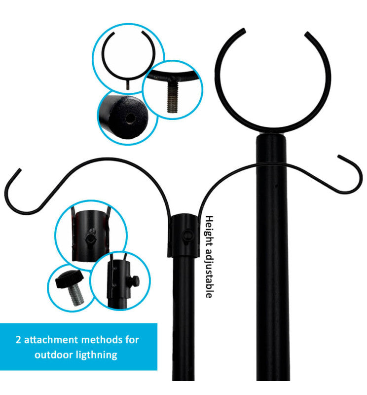 Set Of 2 Metal Supports For Outdoor Lighting 2.4 Meters - Lighting Accessories - Accessories