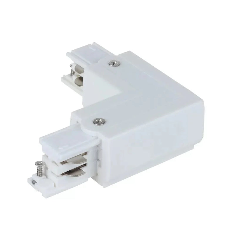 L-shaped 3 Circuit Track Light Connector White Right - Track Lighting Accessories - Accessories
