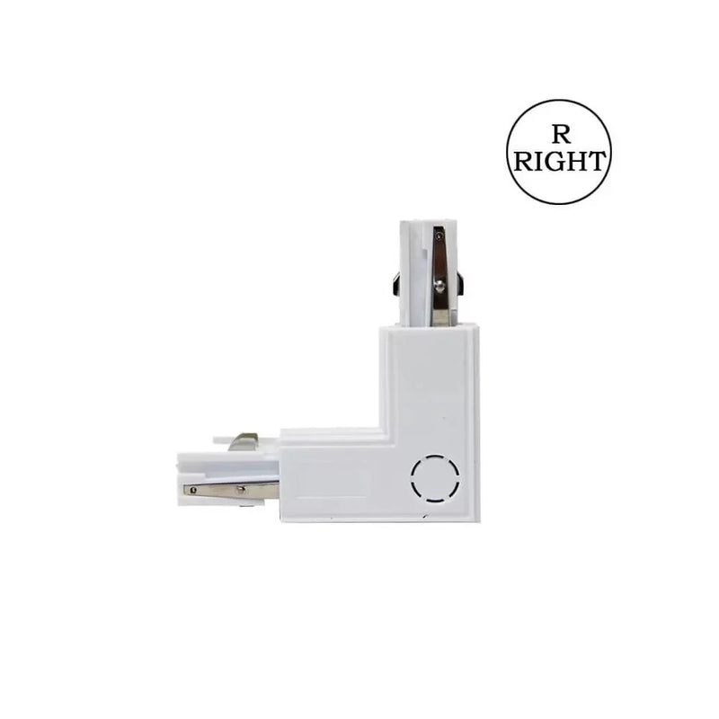 L-shaped 3 Circuit Track Light Connector White Right - Track Lighting Accessories - Accessories