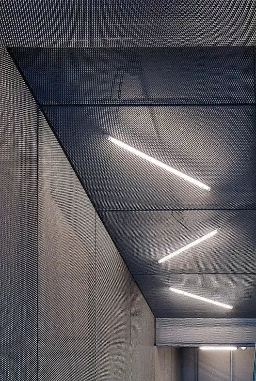 led battens on the ceiling