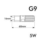 5W Dimmable G9 LED Light Bulb 3000K - G9 Bulb