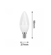 6W C37 E14 LED Candle Bulb with OSRAM Chip 6000K - E14 Candle Bulb