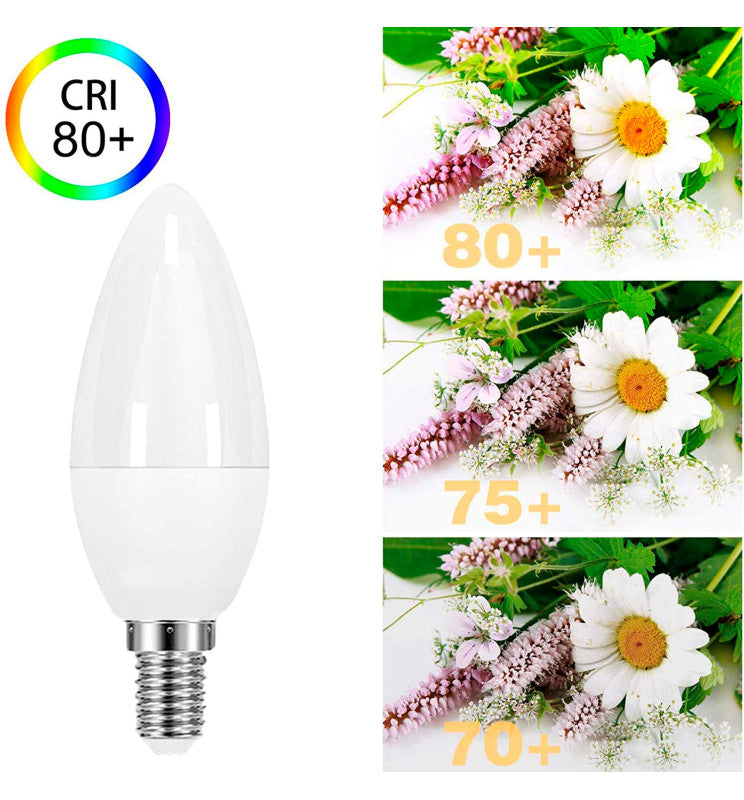 6W C37 E14 LED Candle Bulb with OSRAM Chip 6000K - E14 Candle Bulb