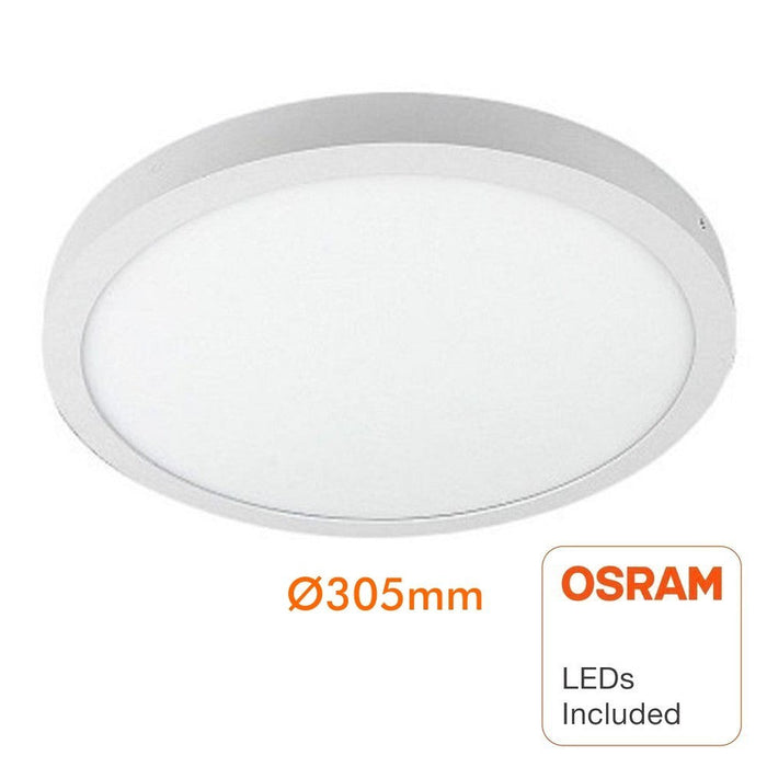 30W Round Surface LED Ceiling Light with OSRAM Chip 3000K - LED