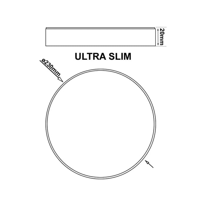 24W ELLY Silver Surface LED Ceiling Light with OSRAM Chip 4000K - LED