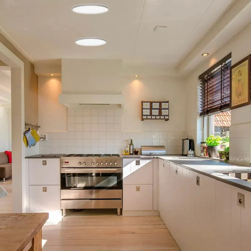 24W Surface Mounted NARVIK LED Ceiling Light Silver 4000K - LED ceiling lighting