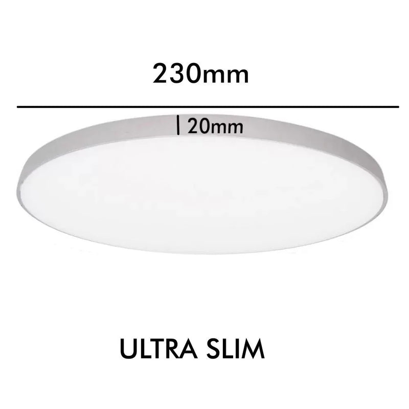 24W Surface Mounted NARVIK LED Ceiling Light Silver 3000K - Ceiling Light Fixtures - Downlights