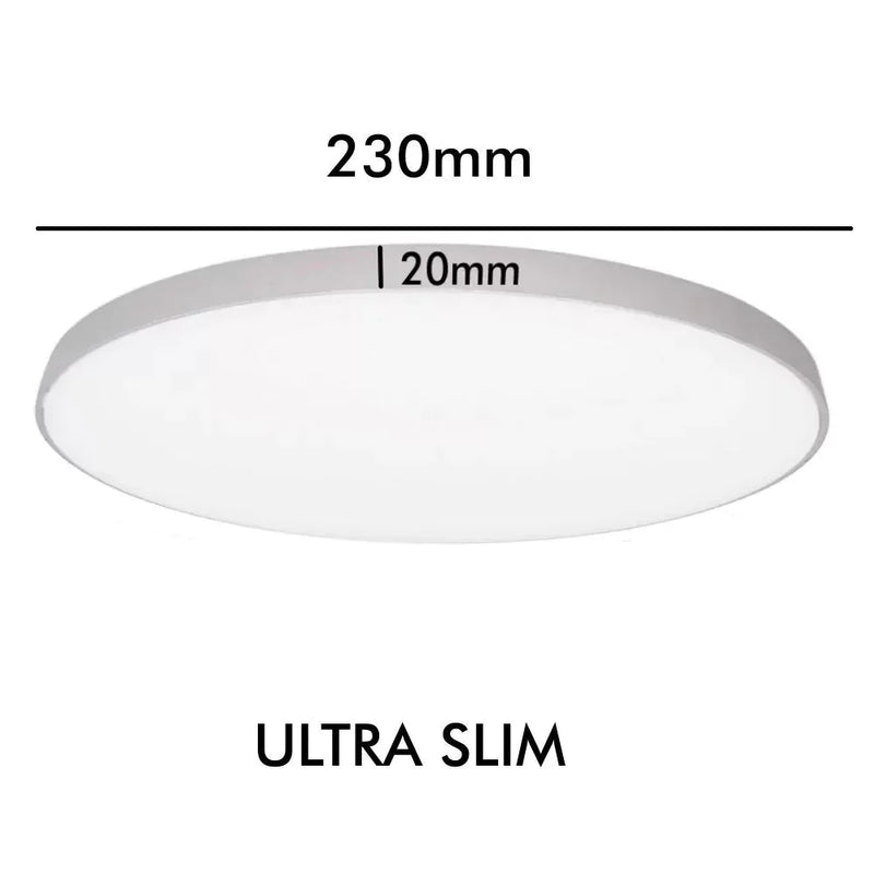 24W Surface Mounted NARVIK LED Ceiling Light Silver 4000K - LED ceiling lighting