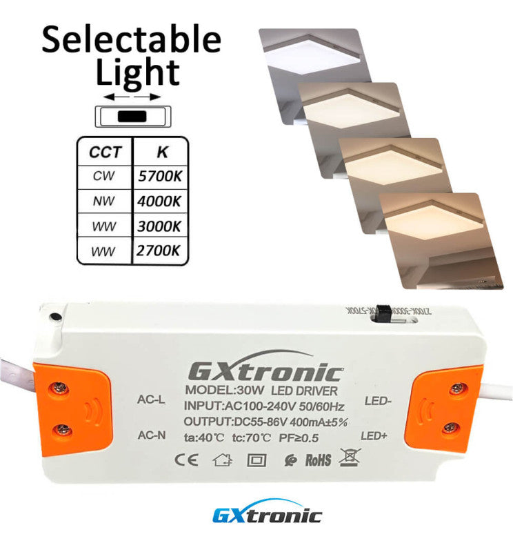 30W LED Ceiling Surface Light Round UGR19 140Lm/W CRI92 4CCT