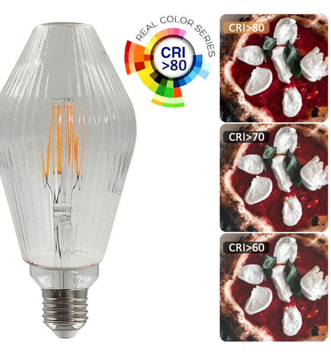 7W E27 LED Filament Bulb DIAMOND Decorative Amber