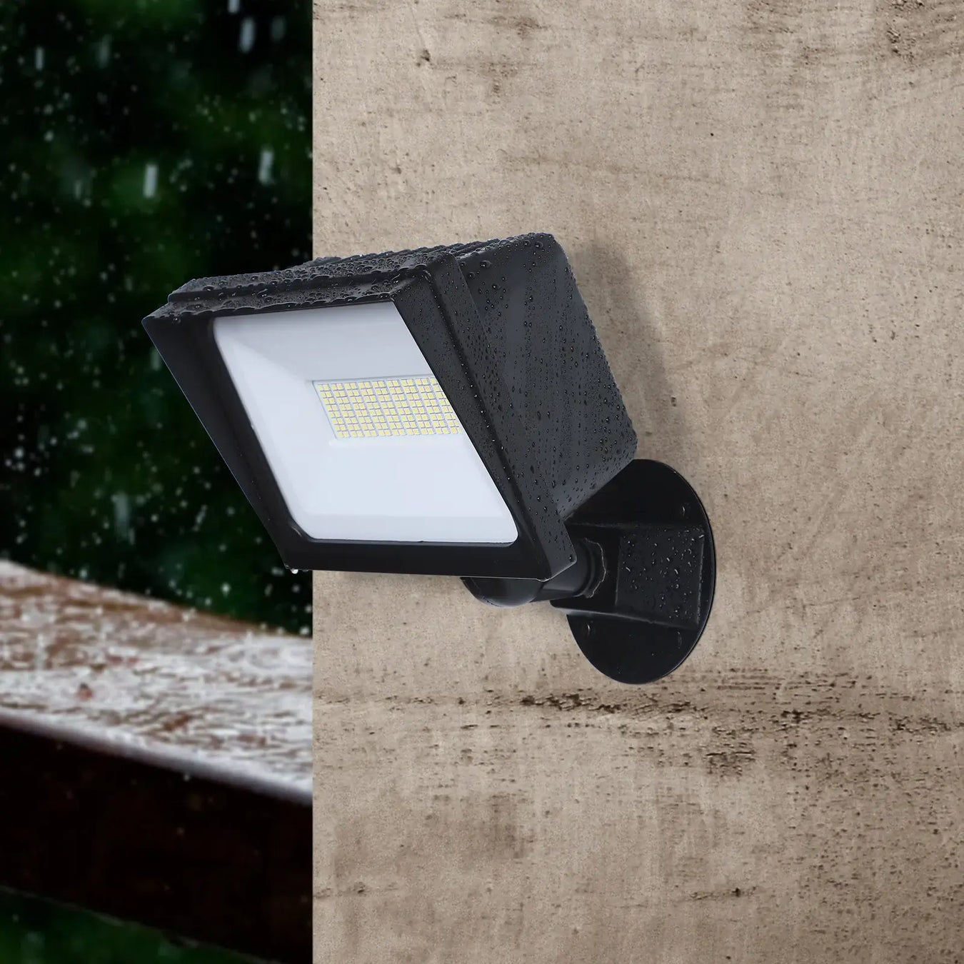 led floodlight on the wall