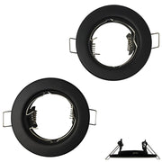 LED GU10 MR16 Bulb Holder in Black 2 Pack - Lighting Accessories - Downlights