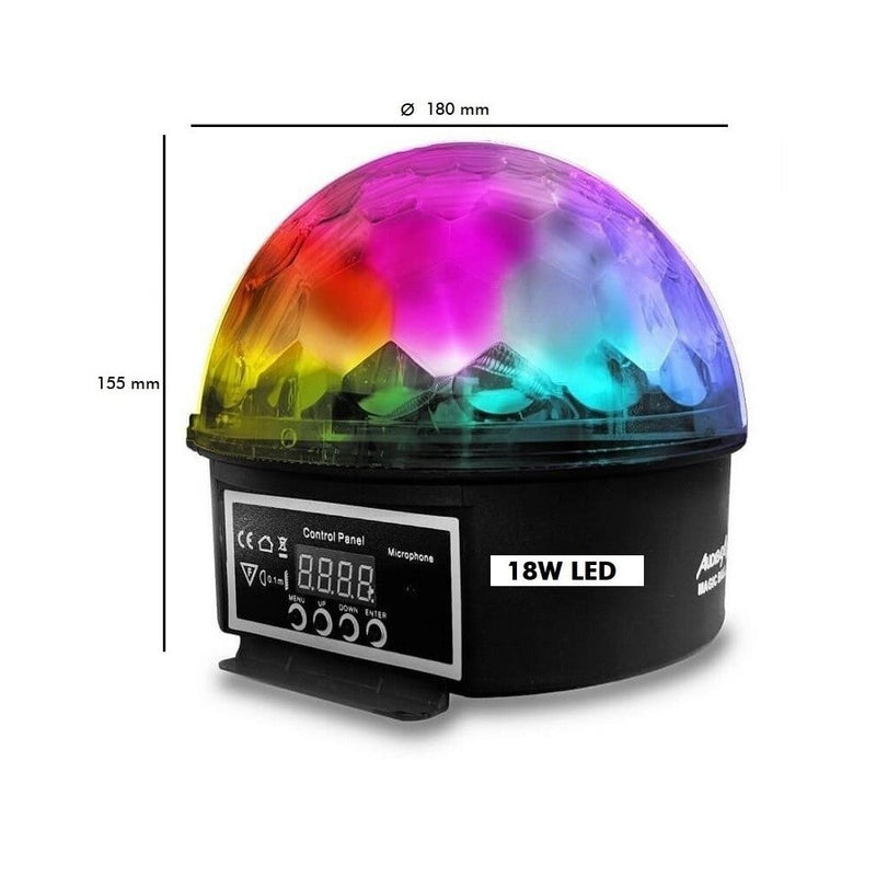 18W Portable Multi Colour LED Disco Light with DMX Controller - Special Effect Light