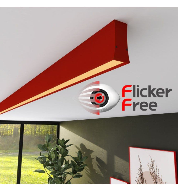 LED Linear Light LOLA Red 0.5m - 1m - 1.5m - 2m - Ceiling Light Fixtures - Linear Lights
