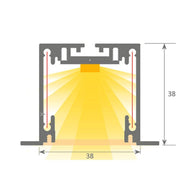 Dimmable Linear MOSCOW LED Light Black 0.44m 0.94m 1.44m 1.94m - LED lineal light