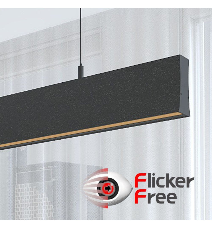 LED Linear Pendant Light LOLA Black 0.5m - 1m - 1.5m - 2m - Ceiling Light Fixtures - Linear Lights