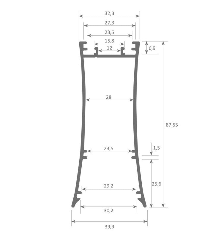 LED Linear Pendant Light LOLA Blue 0.5m - 1m - 1.5m - 2m