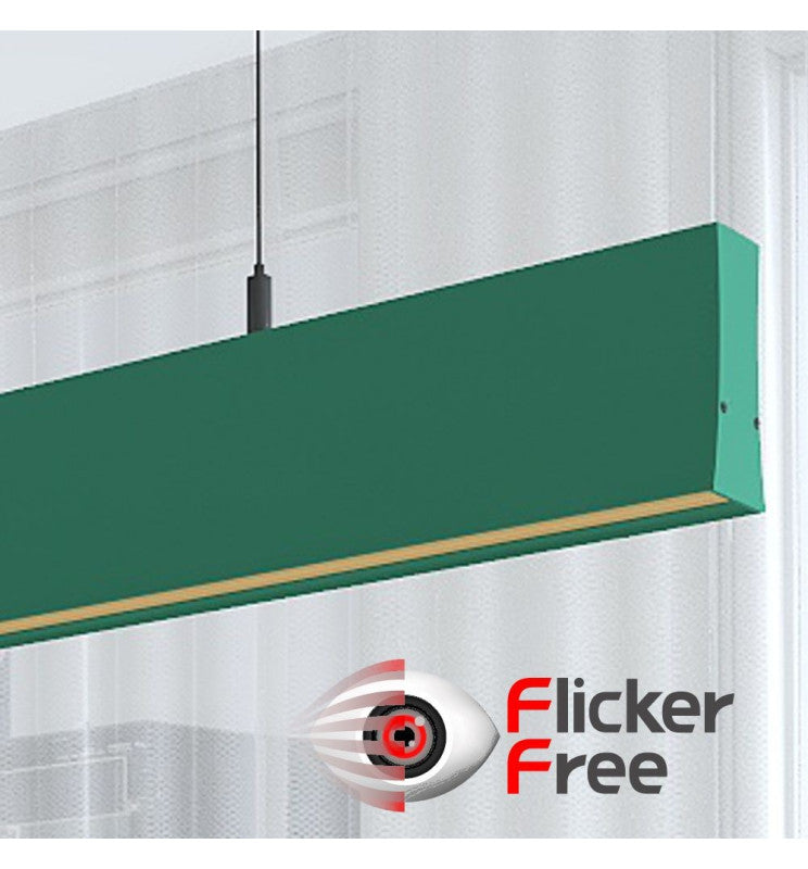 LED Linear Pendant Light LOLA Green 0.5m - 1m - 1.5m - 2m - Ceiling Light Fixtures - Linear Lights