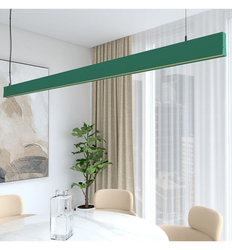 LED Linear Pendant Light LOLA Green 0.5m - 1m - 1.5m - 2m