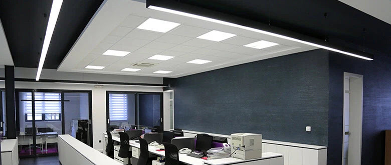 led light panels in office