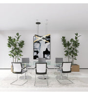 54W Circular SPACE VENUS LED Pendant Light in Black 90cm - LED Pendant