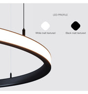 37W Circular SPACE VENUS LED Pendant Light in White 60cm - LED Pendant