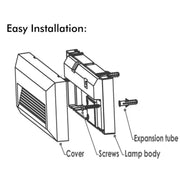 6W KOUVOLA LED Wall Light in Black IP65 3CCT - LED Wall light