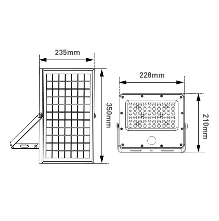 LED Solar Floodlight 1200Lm with PIR Motion Sensor and Remote Control 4000K IP65 - Flood & Spot Lights - Solar Lighting