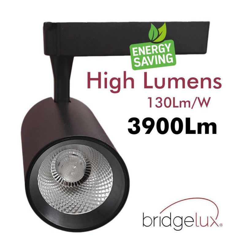 30W Single Phase PARMA LED Spotlight Black 3 CCT - LED Tracking Light