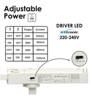 40W to 34W Single Phase NEW MAYA LED Spotlight White 3 CCT - LED Tracking Light