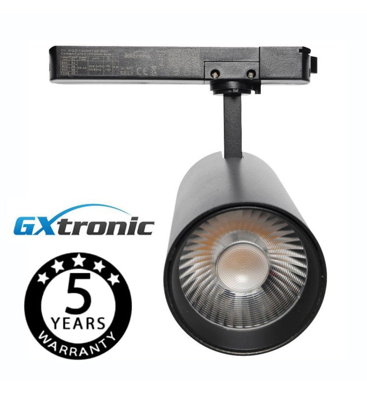40W to 34W Single Phase NEW MAYA LED Spotlight Black 3 CCT - LED Tracking Light