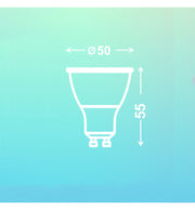 8W GU10 LED Bulb with Remote Control RGB 3000K - GU10 Bulb