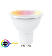 8W GU10 LED Bulb with Remote Control RGB 3000K - GU10 Bulb