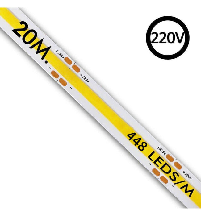 LED Strip COB 220V 20m 448 LEDm 1200Lm 14W IP67