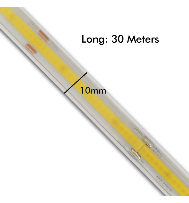 24V LED COB Strip 480 LED/m 1200Lm/M 12W/M CRI90 IP67 - 30m - LED Strip