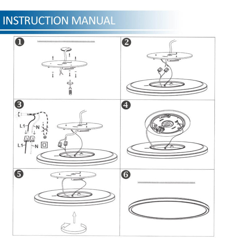 20W Surface Mounted Round LED Ceiling Light 4000K - Ceiling Light Fixtures - Downlights