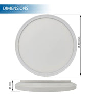 20W Surface Mounted Round LED Ceiling Light 4000K - LED ceiling lighting